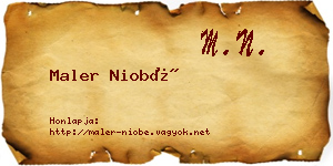 Maler Niobé névjegykártya